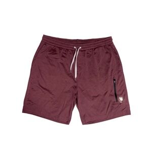 VUORI Sunday Performance Shorts Mens XXL Maroon Red V381 Athletic Gym Knit 7"